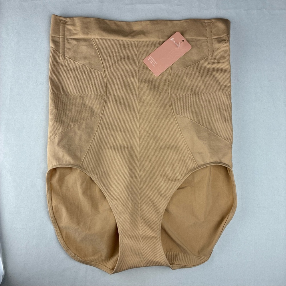 New FeelinGirl ShapeWear High Waist Slimming Panty Tummy Support Tan 3X 4X NWT